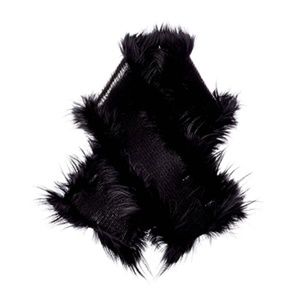 Adrienne Landau Metallic Fox Fur Knit Scarf